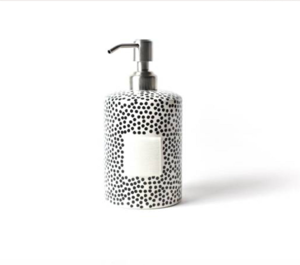 Black Sm Dot Soap Dispenser - Happy Everything