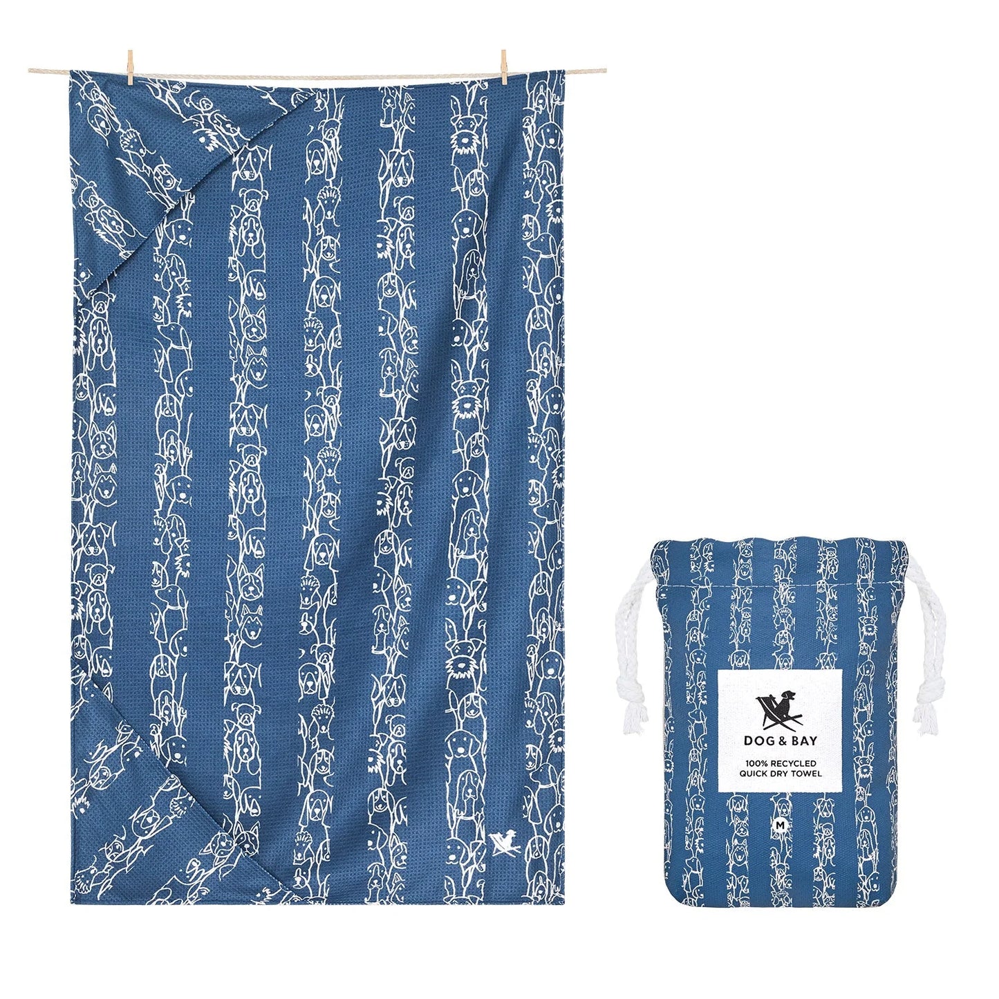 Medium & Large Quick Dry Dog Towels - Dock & Bay