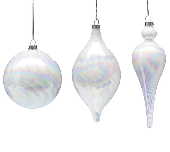 White Swirl Ornament