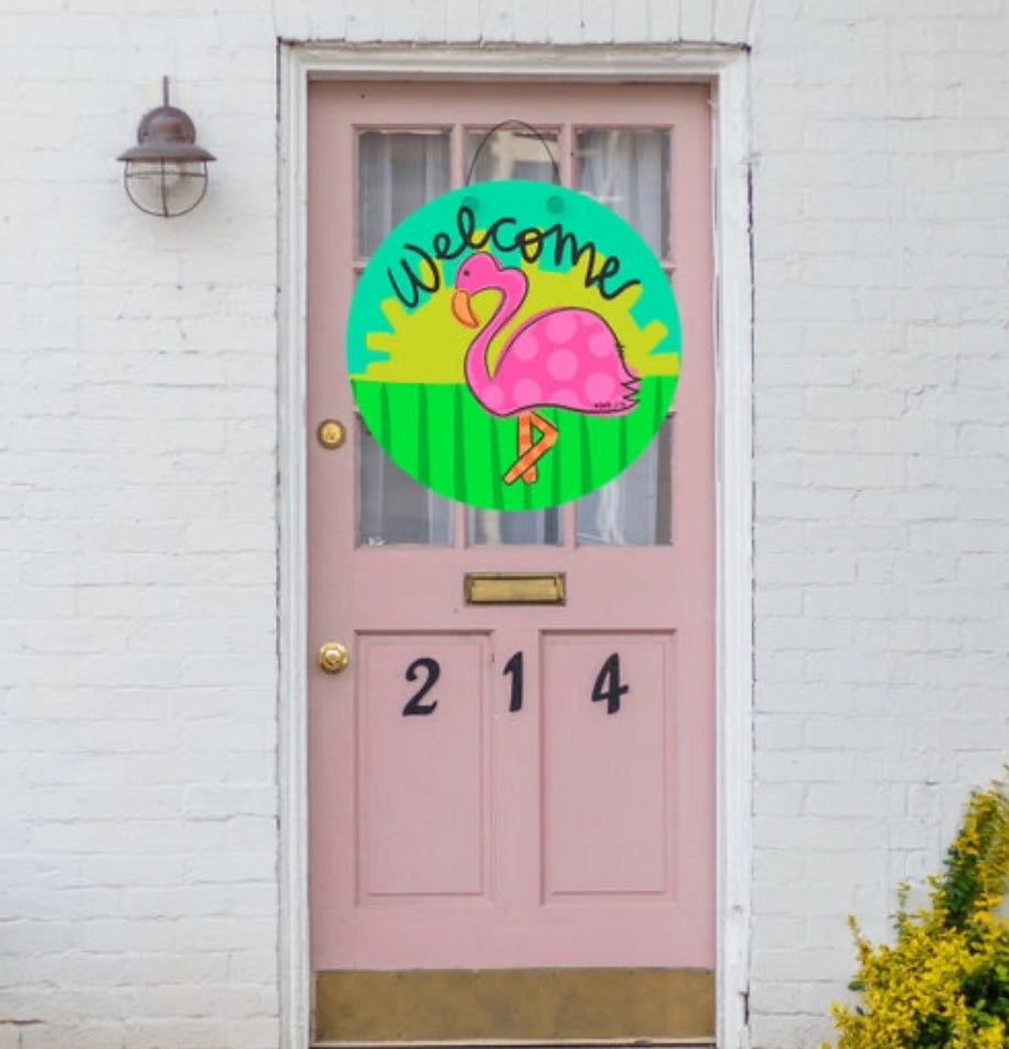 Flamingo Door Hanger