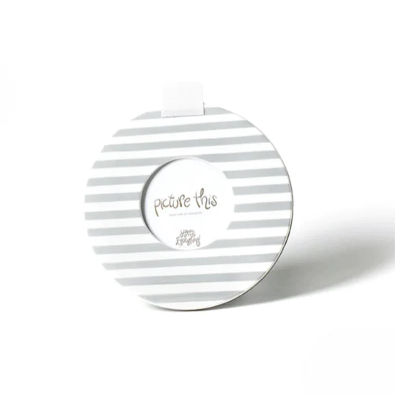 Stone Medium Stripe Mini Round Frame