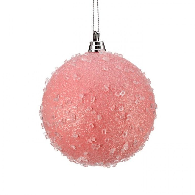 MATTE SUGAR ICED BALL ORNAMENT Bubblegum Pink