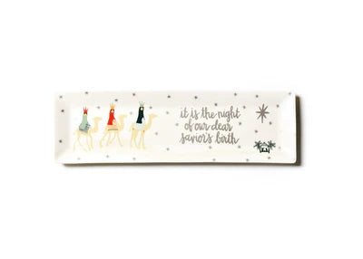 O Holy Night in Color Skinny Rectangle Tray (Fair Skin)