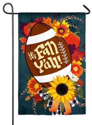 Fall Football Garden Burlap Flag