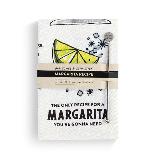 Margarita Bar Towel & Stir Stick Set