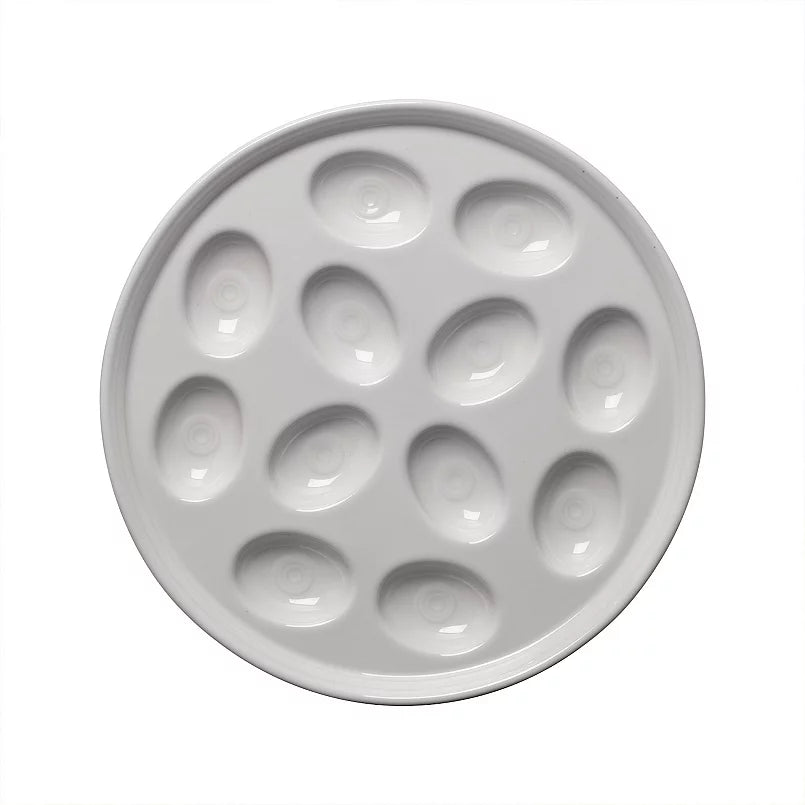 Fiesta White Egg Plate