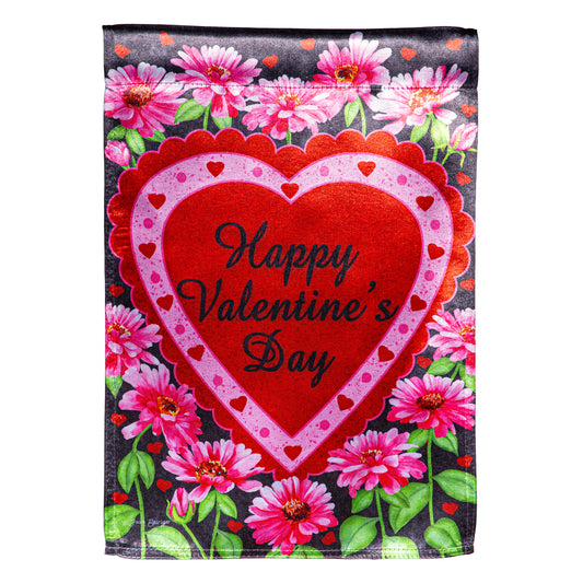 Filled with Love Lustre Garden Flag