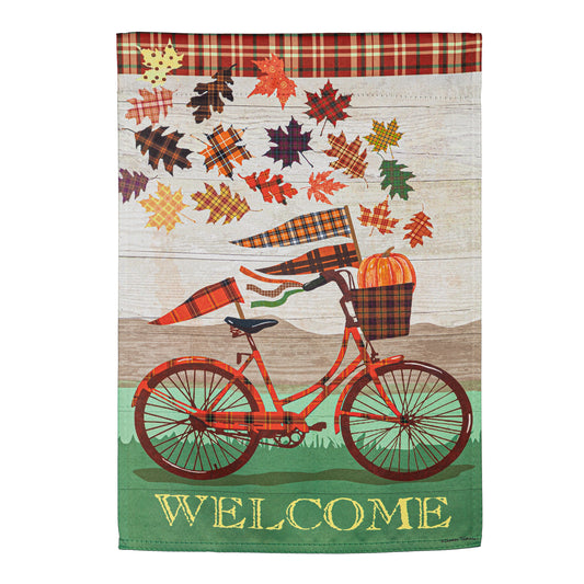 Bicycle Garden Suede Flag