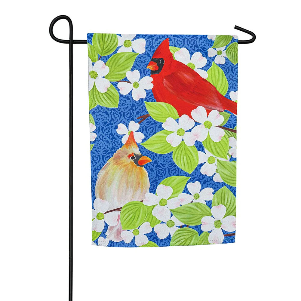 Cardinals In Love Garden Flag