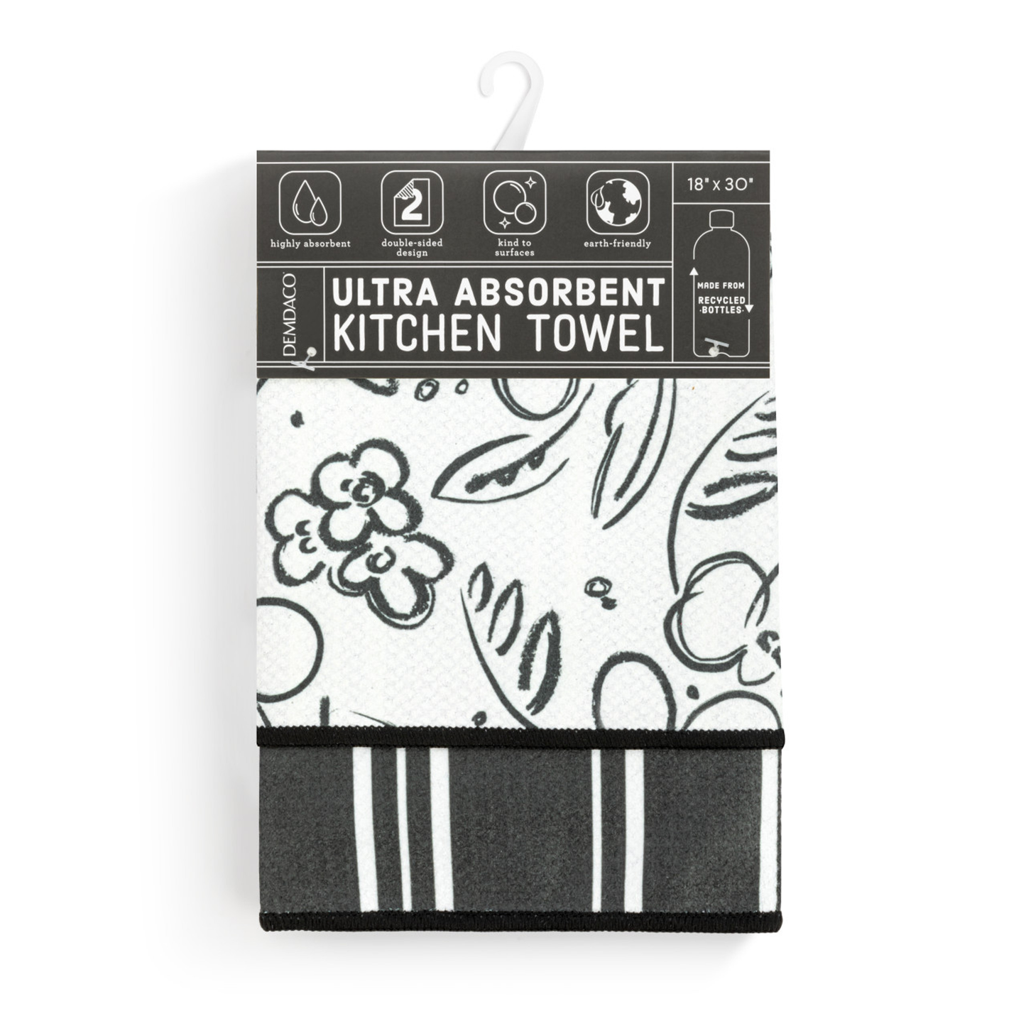 Modern Floral Absorbent 2 Sided Towel