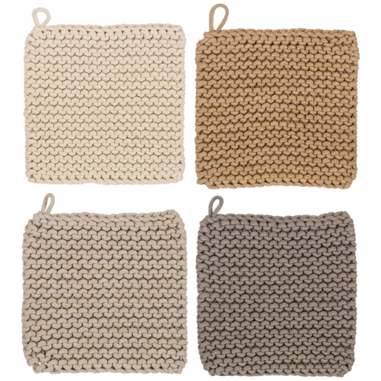 Crochet Pot Holder 4PC Set