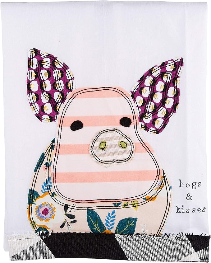 Hogs & Kisses Tea Towel