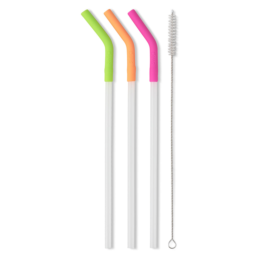Neon Reusable Mega Mug Straw Set - Swig