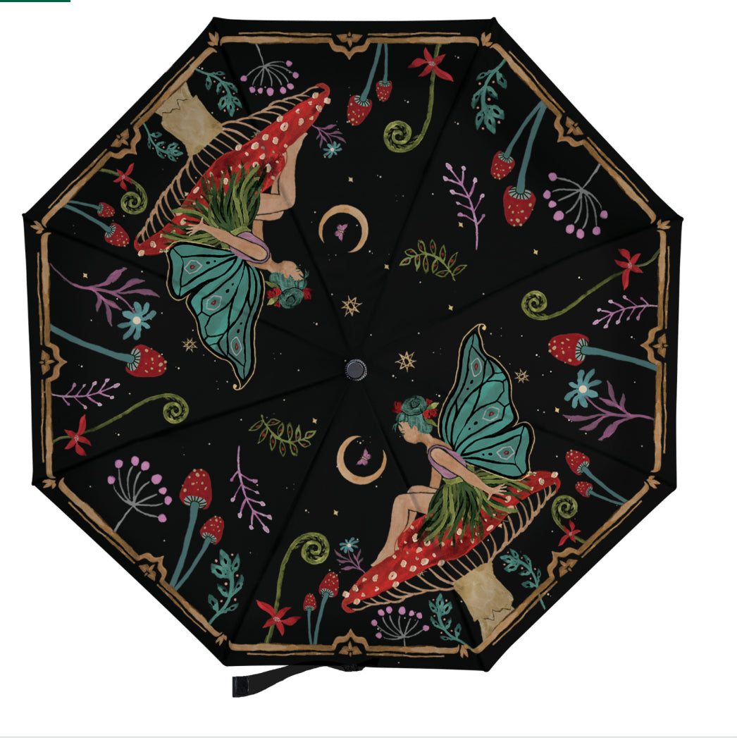 Garden of Wonder Compact Manual Umbrella