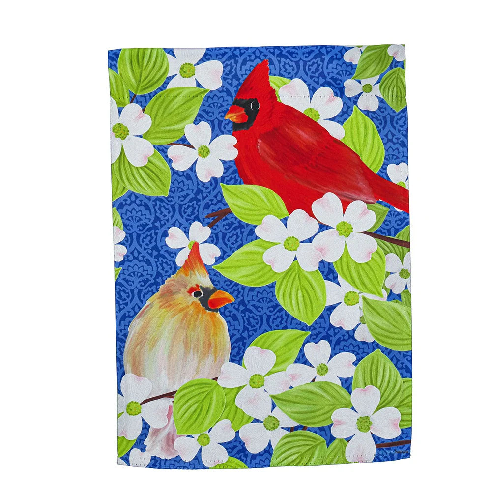 Cardinals In Love Garden Flag