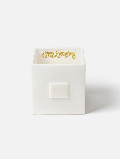 White Small Dot Medium Nesting Cube - Happy Everything