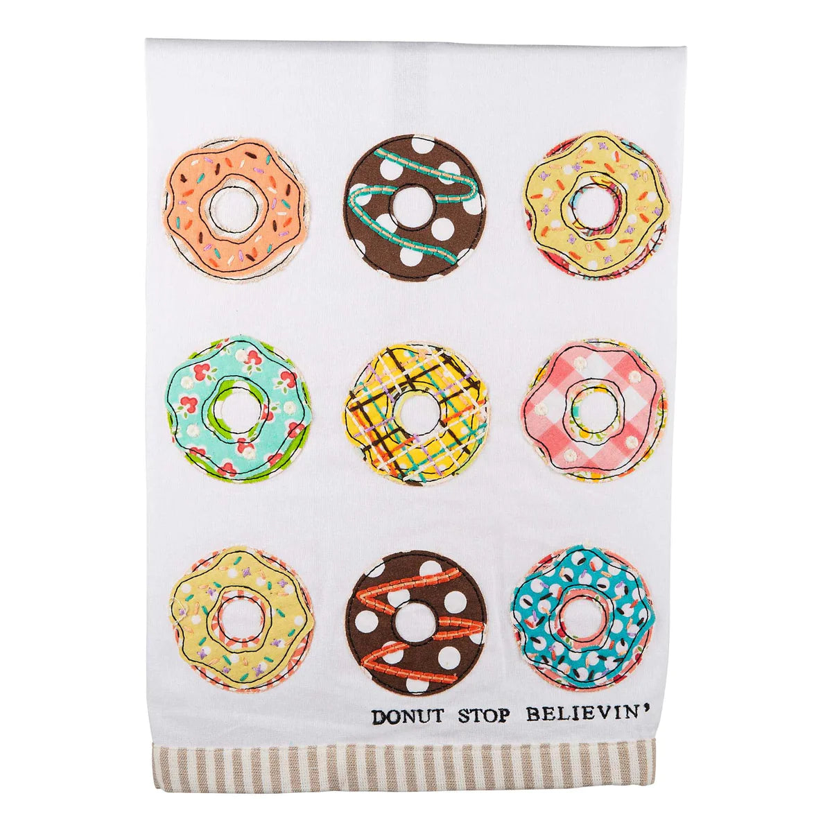 Donut Stop Believin’ Tea Towel