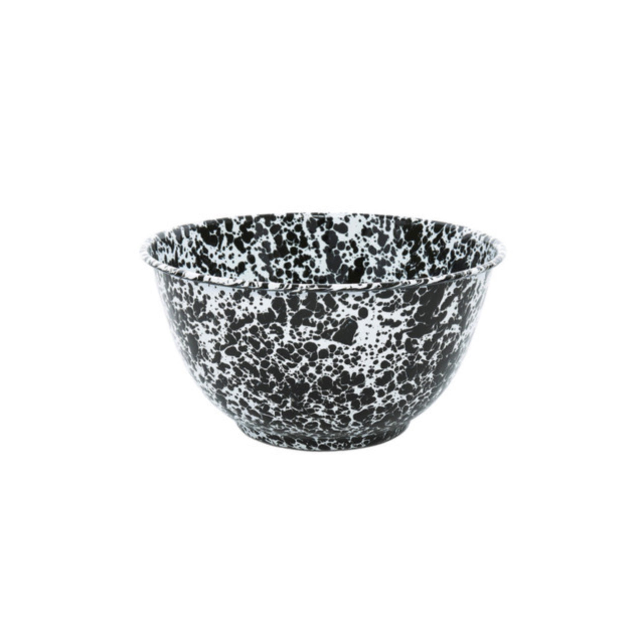 Black Splatter Large Salad Bowl