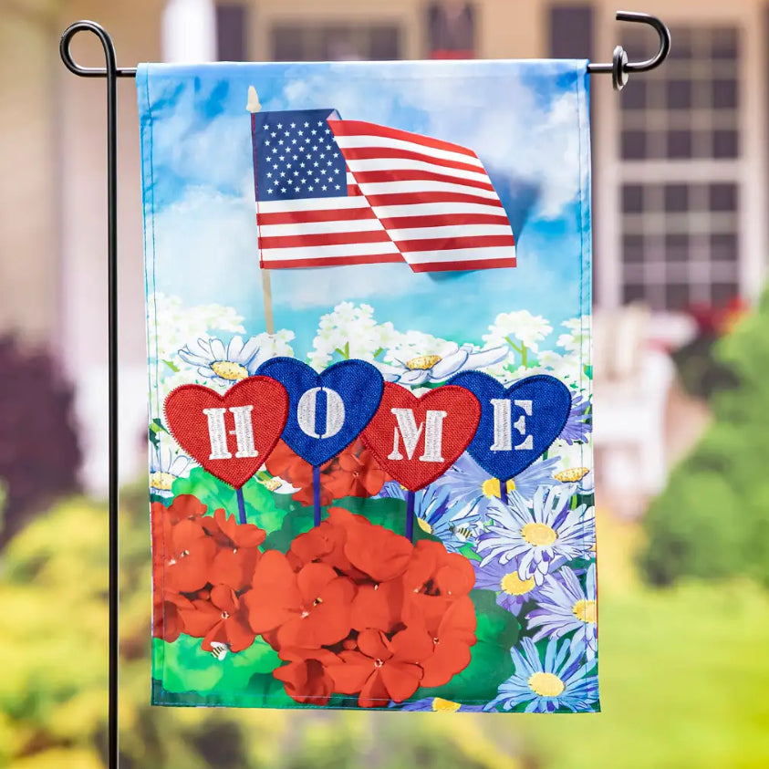 Patriotic Home Garden Flag