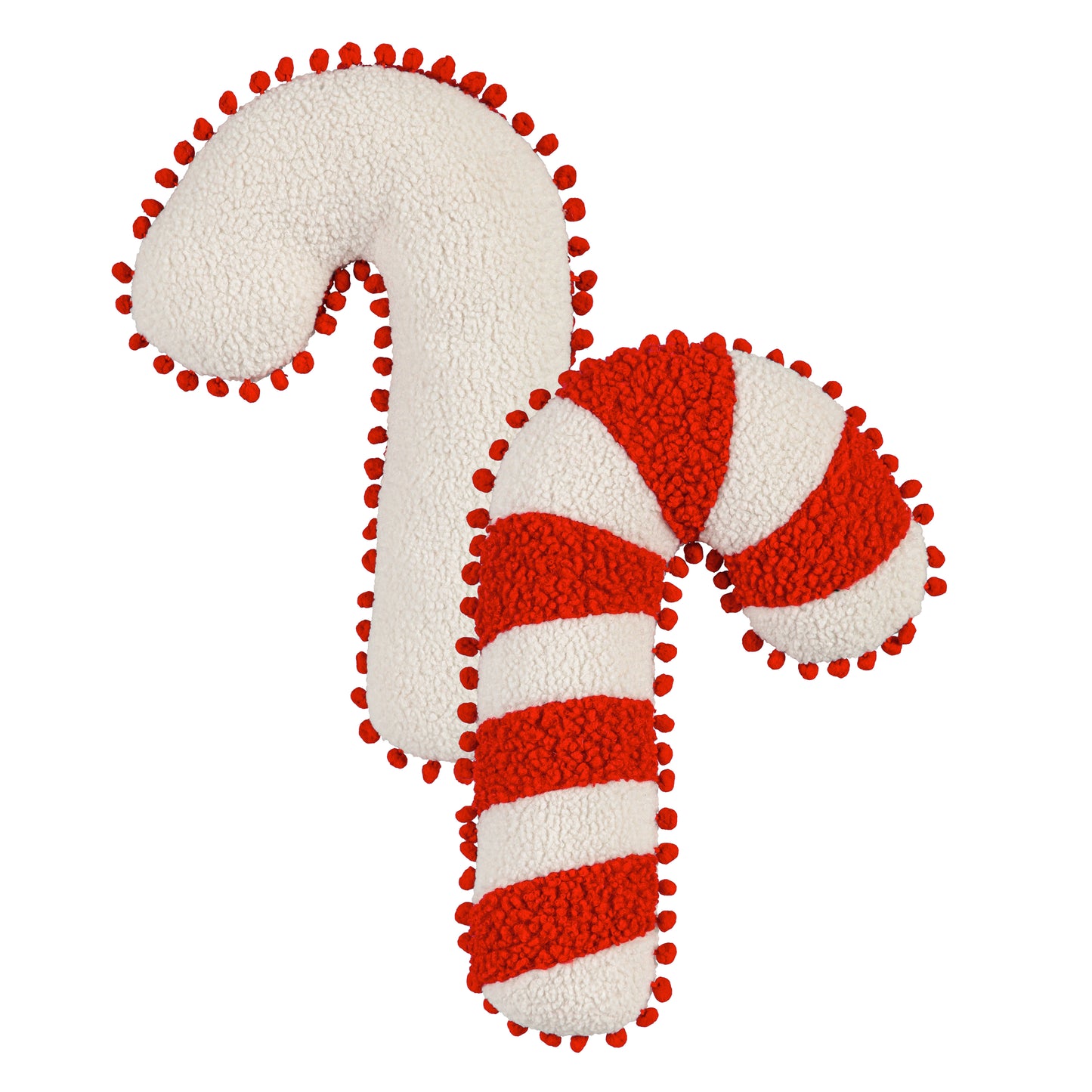 Candy Cane Shaped Pillow, 12" x 19"