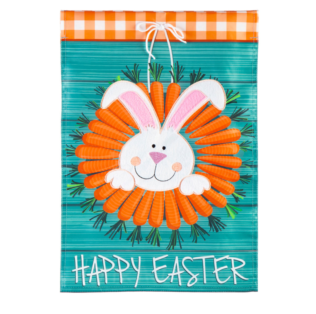 Carrot Wreath Garden Flag