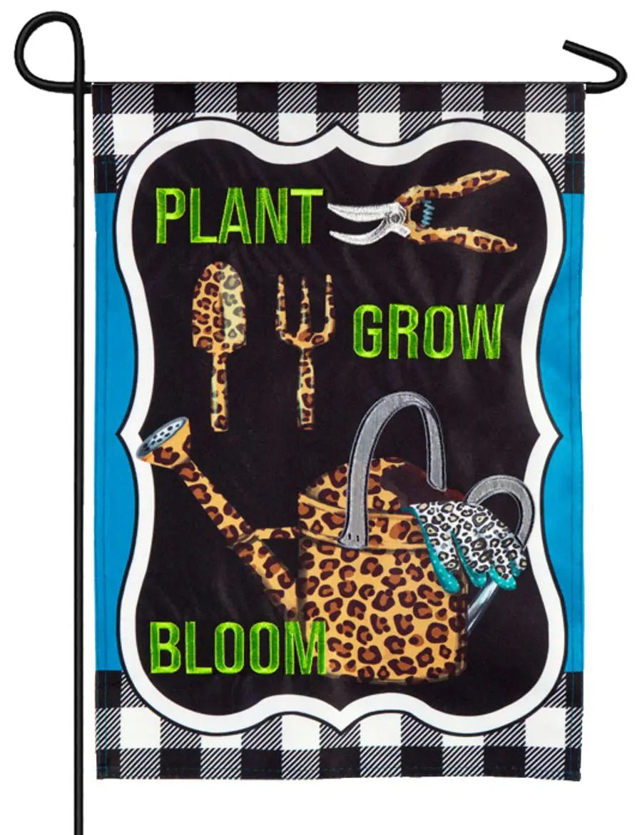 Plant, Grow, Bloom Garden Flag