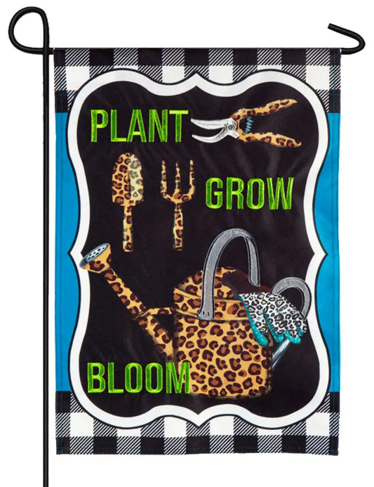 Plant, Grow, Bloom Garden Flag