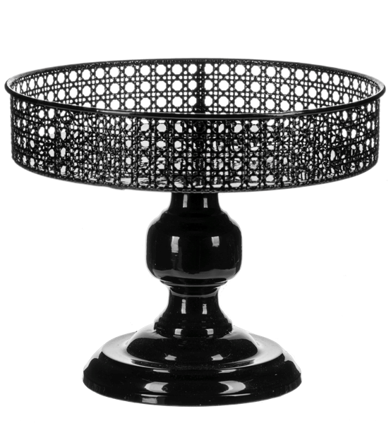 Black Weave Pedestal Stand S/2