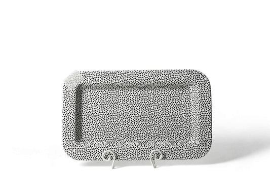 Black Small Dot Mini Rectangle Entertaining Platter - Happy Everything