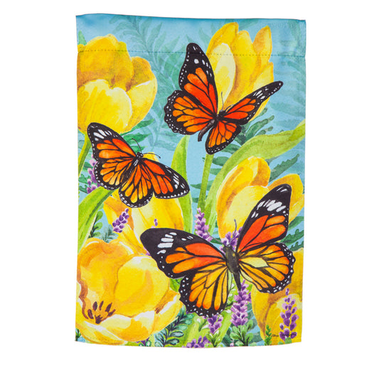 Tulip & Butterfly Garden Flag