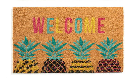 Pineapples Welcome Coir Mat