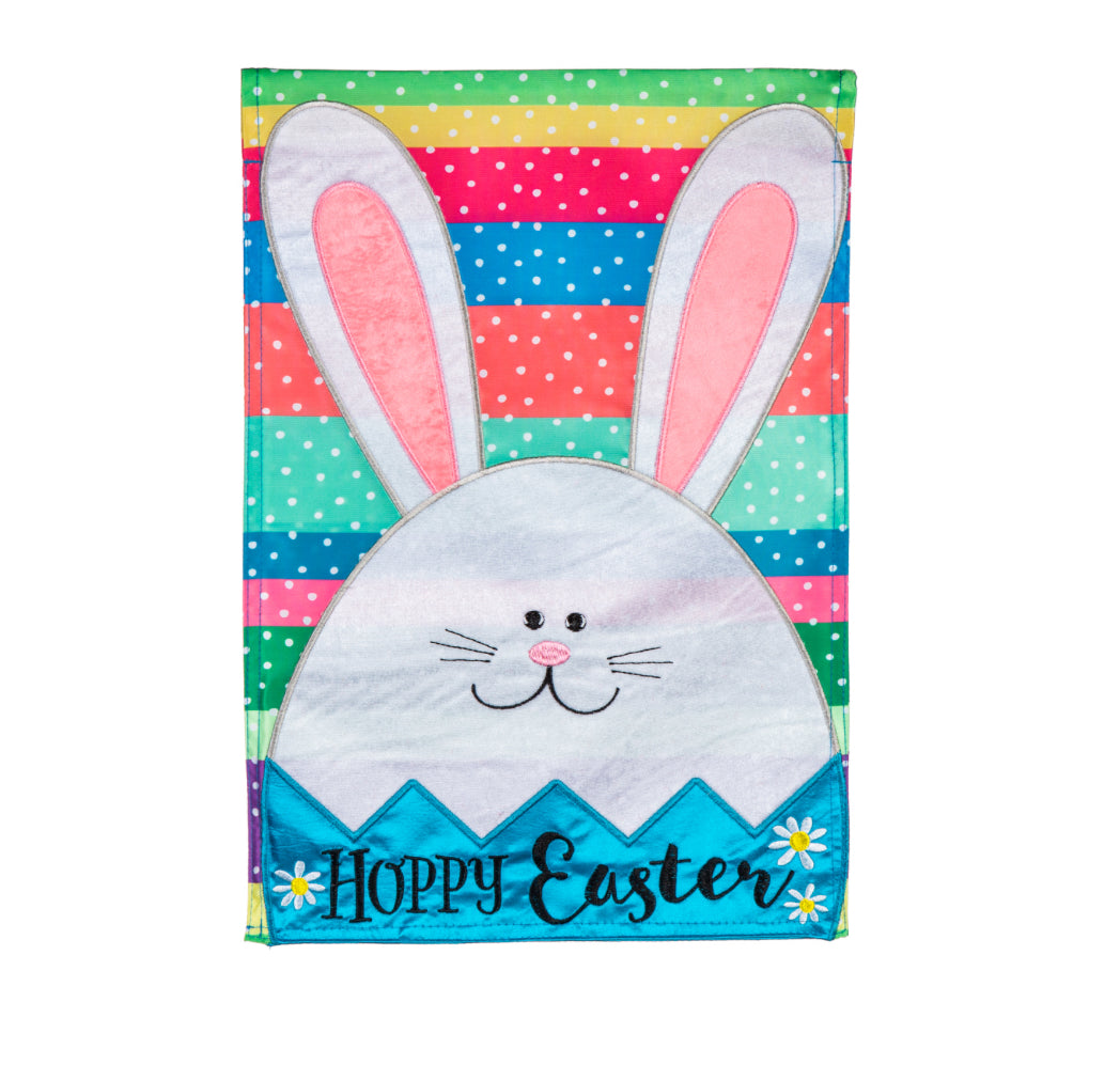 Easter Egg Bunny Garden Flag