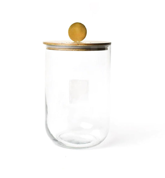 Mini Wooden Lid Happy Everything! Glass Jar Canister