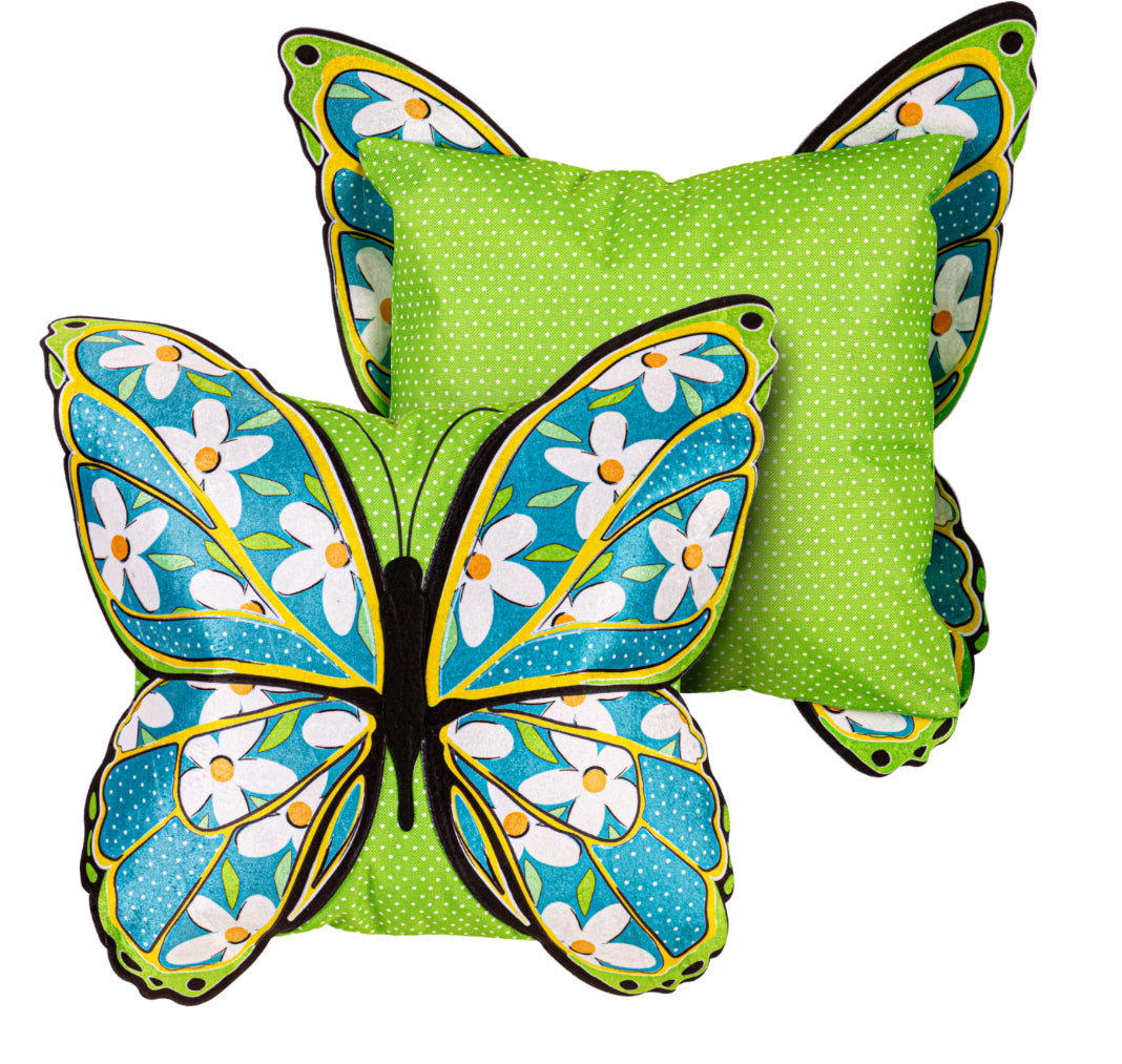 Floral Butterfly Pillow Cover