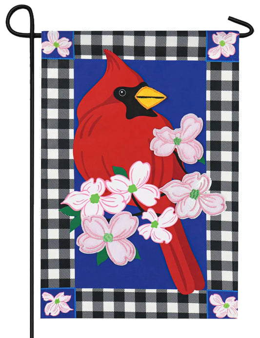 Buffalo Check Cardinal Garden Flag