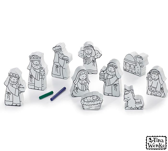 Color Me Nativity Set