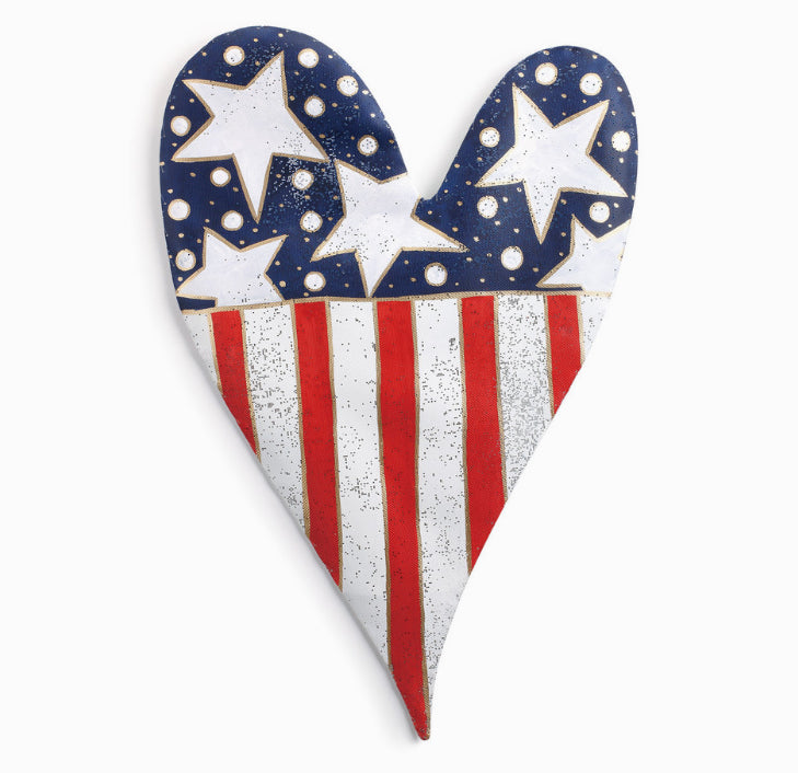 Stars & Stripes Heart Door Hanger