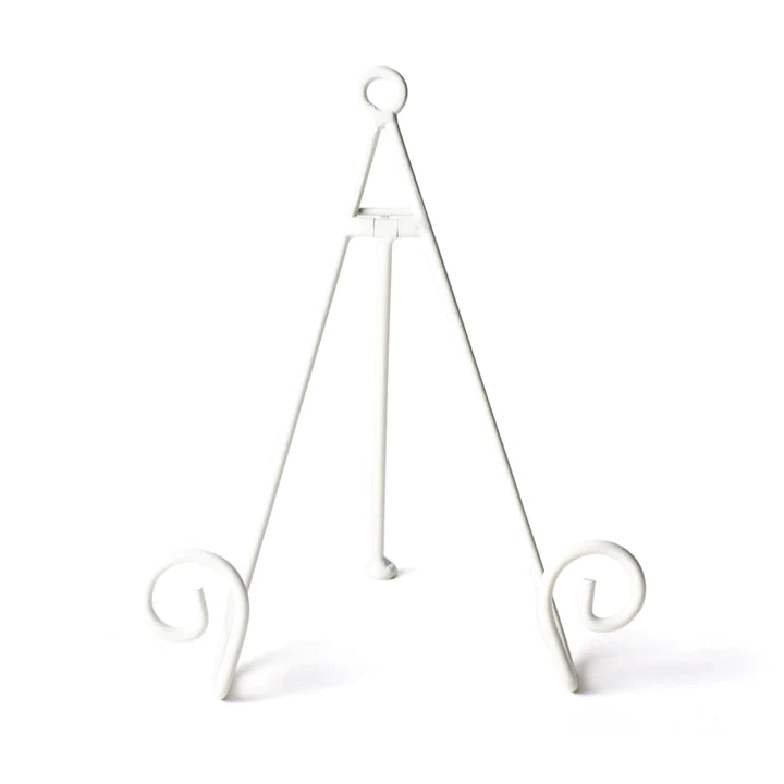 Medium Swirl Plate Stand White