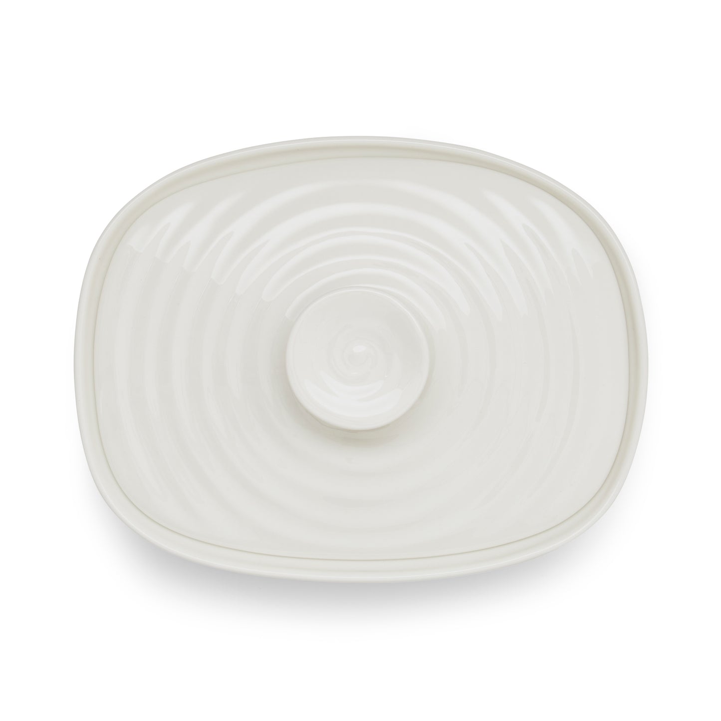 White Covered Butter Dish - SC