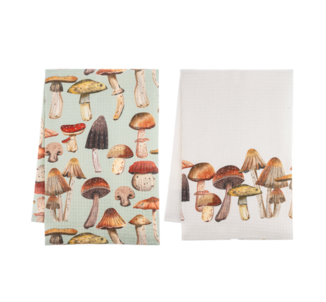 Mushroom Pattern Tea Towel