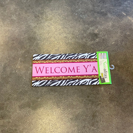 Welcome Y’all Zebra Sassafras Switch Mat