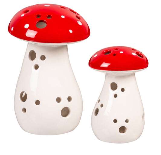 LED Mushroom Table Decor S/2