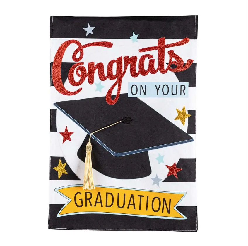 Congrats Grad Garden Flag