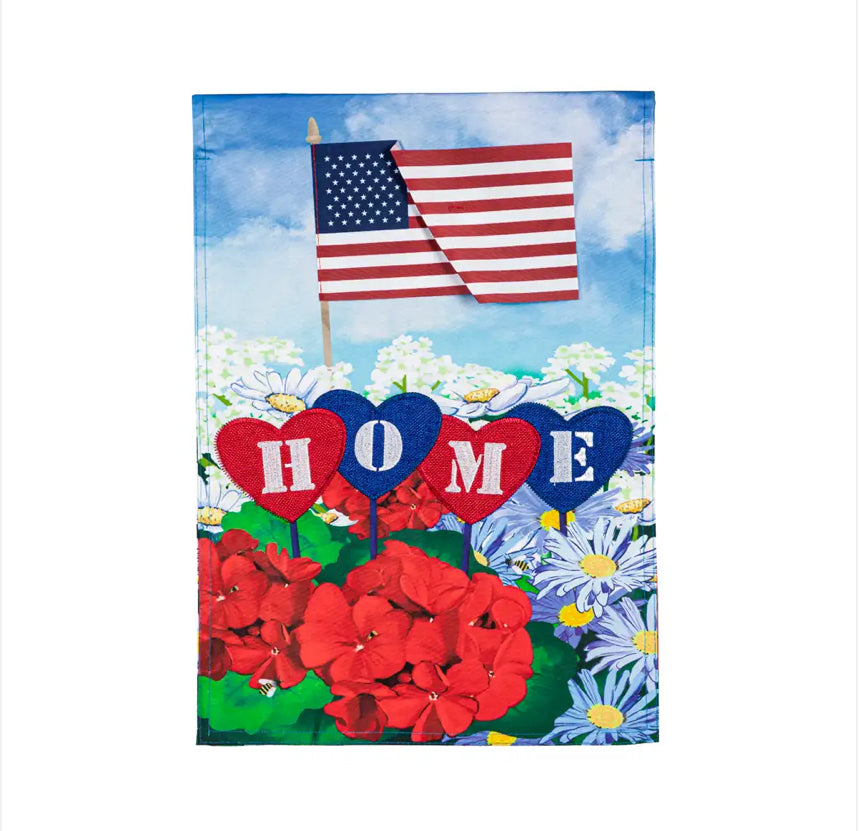 Patriotic Home Garden Flag