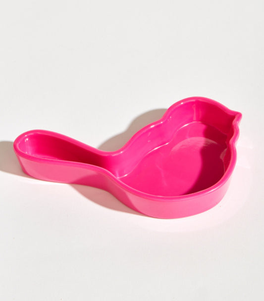 Pink Melamine Bird Dish