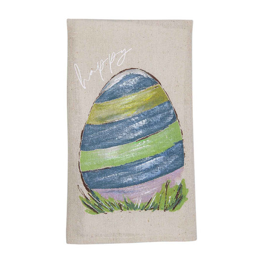 Egg Painted Easter Tea Towel