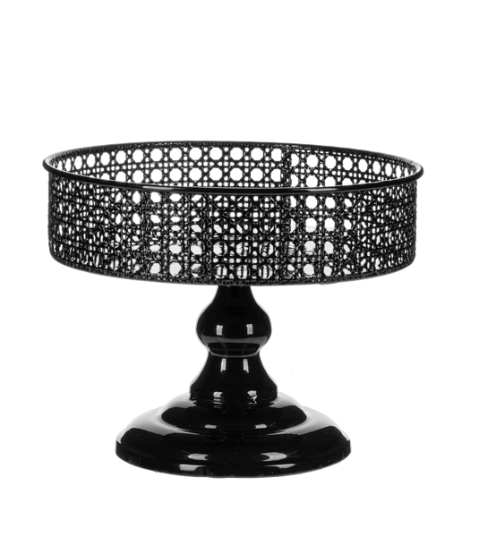 Black Weave Pedestal Stand S/2