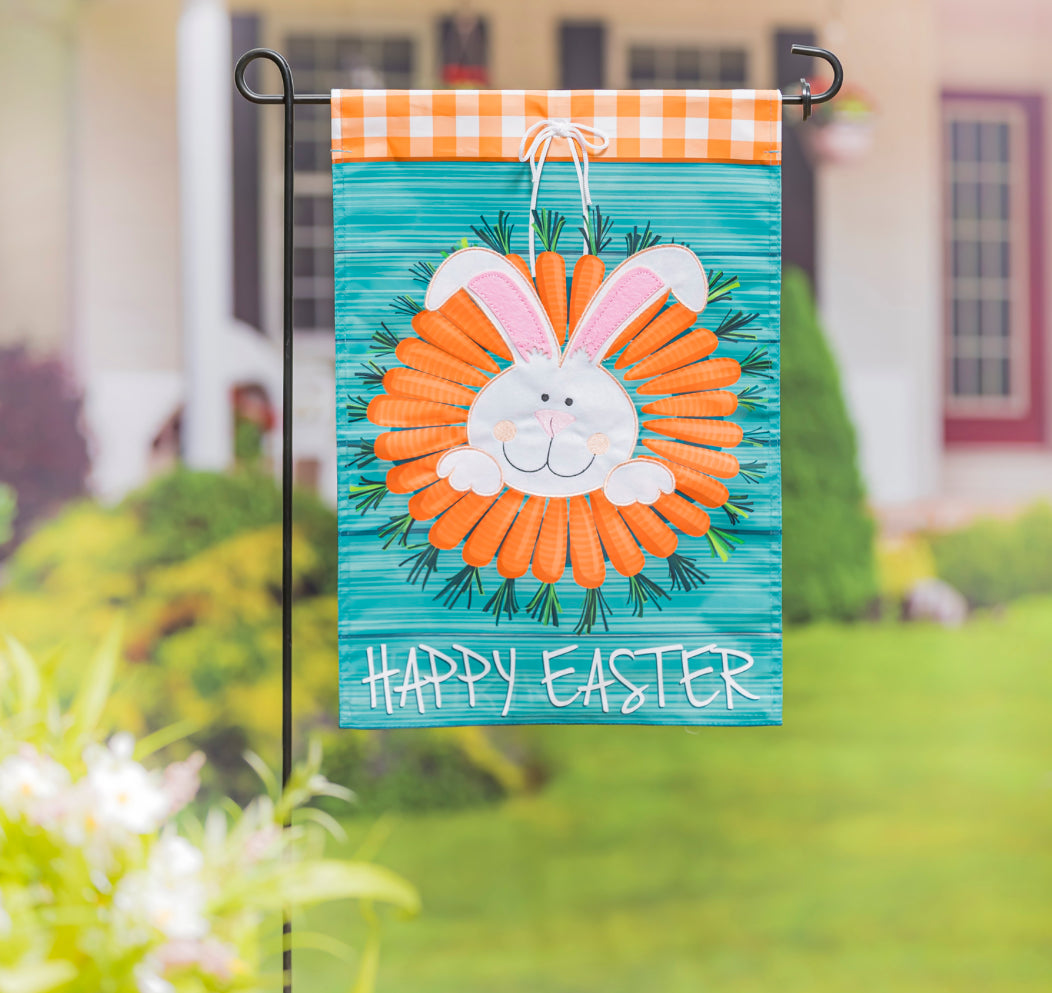 Carrot Wreath Garden Flag