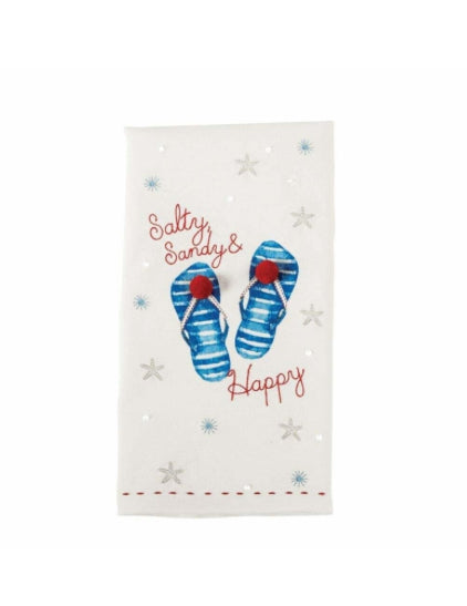 Salty Happy Beach Tea Towel