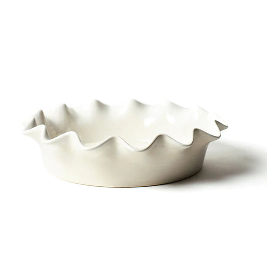 Signature Ruffle Pie Dish, White - Coton Colors